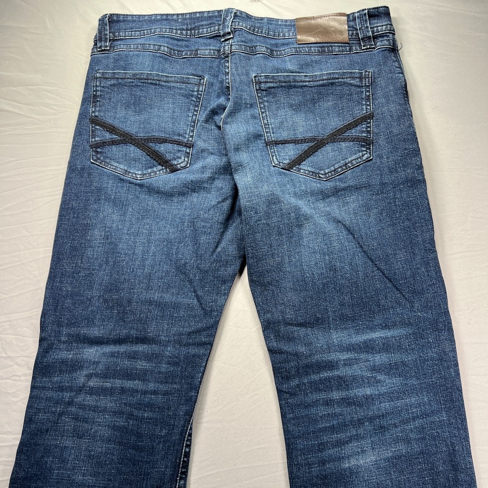 TK Axel Jeans Mens 36x32 (Fits 38x32) Slim Boot Medium Wash Whisker Fade Western